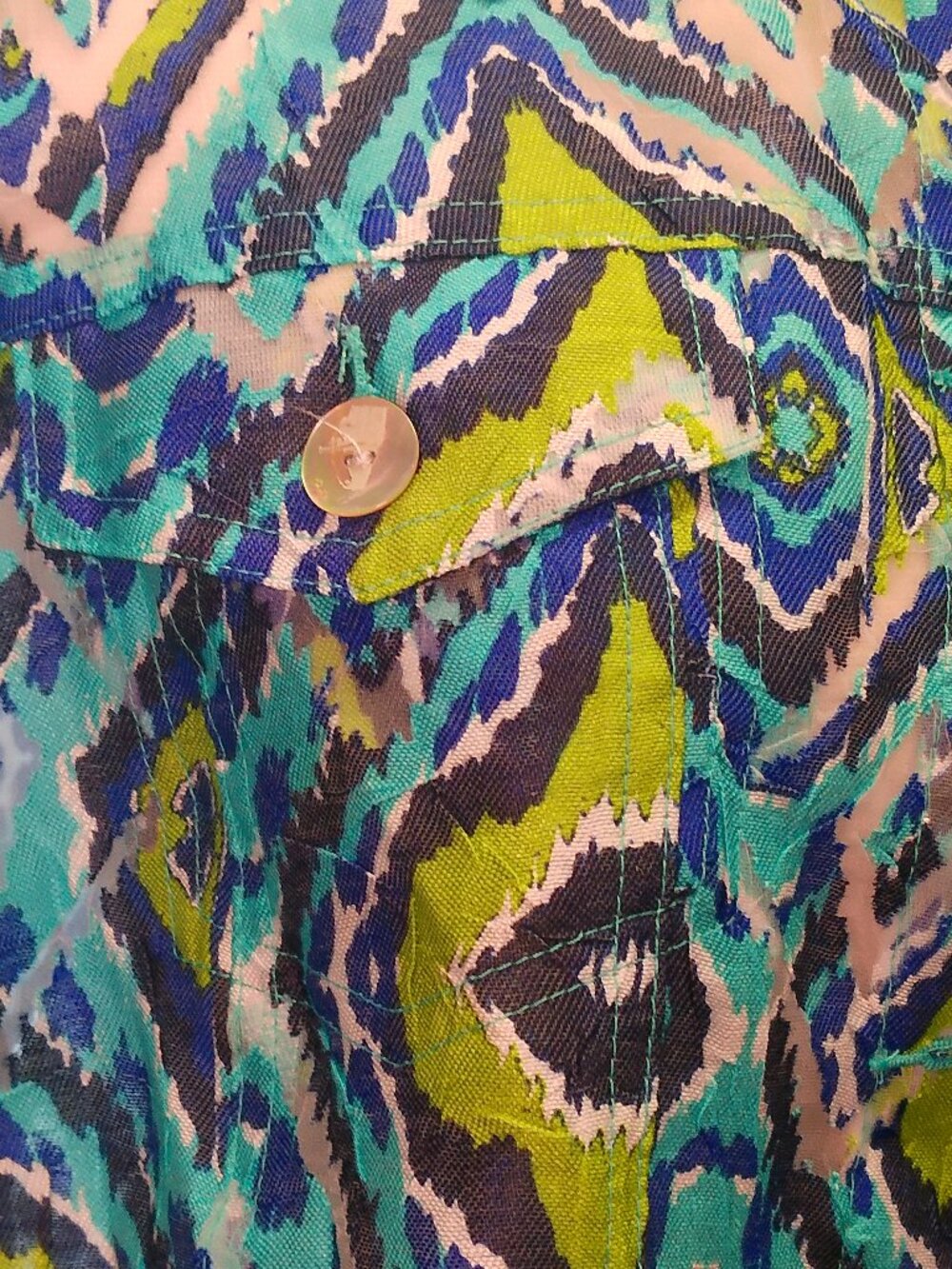 Jacket Ruby Rd Lightweight Blue Green Size 16 - Picture 4 of 16